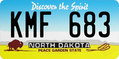 ND license plate KMF683