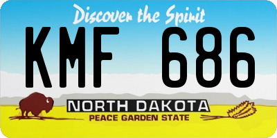 ND license plate KMF686