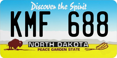 ND license plate KMF688