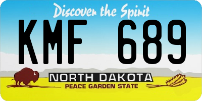 ND license plate KMF689