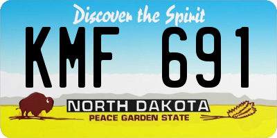 ND license plate KMF691