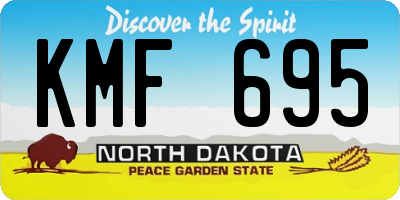 ND license plate KMF695