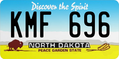 ND license plate KMF696