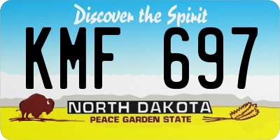 ND license plate KMF697