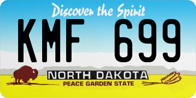 ND license plate KMF699