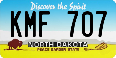 ND license plate KMF707