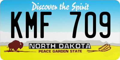 ND license plate KMF709
