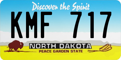 ND license plate KMF717