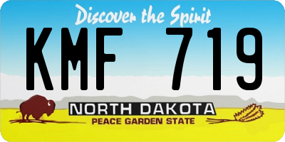 ND license plate KMF719