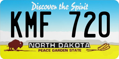 ND license plate KMF720