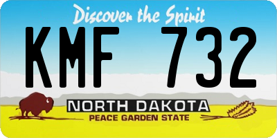 ND license plate KMF732