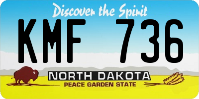 ND license plate KMF736