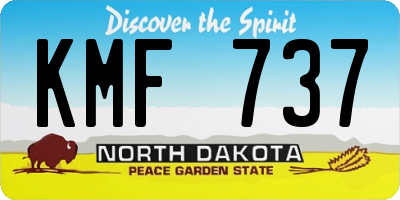 ND license plate KMF737