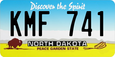 ND license plate KMF741