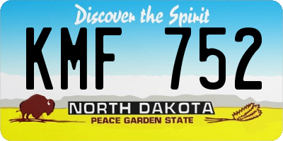ND license plate KMF752