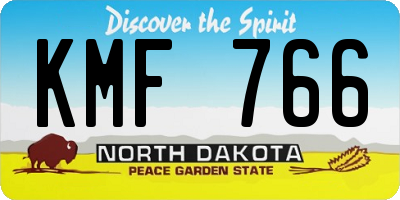 ND license plate KMF766