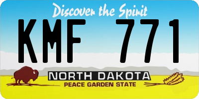 ND license plate KMF771