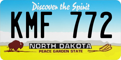 ND license plate KMF772