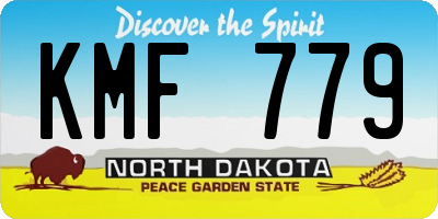 ND license plate KMF779
