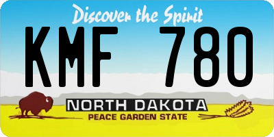 ND license plate KMF780