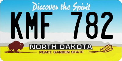 ND license plate KMF782