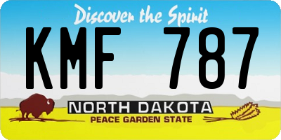 ND license plate KMF787