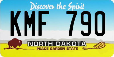 ND license plate KMF790