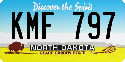 ND license plate KMF797