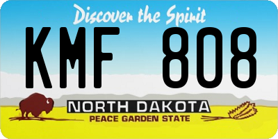 ND license plate KMF808