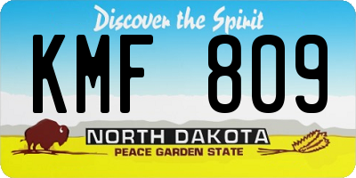 ND license plate KMF809