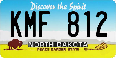 ND license plate KMF812