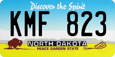ND license plate KMF823
