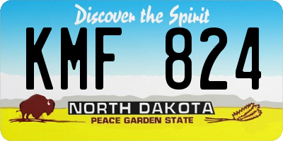ND license plate KMF824