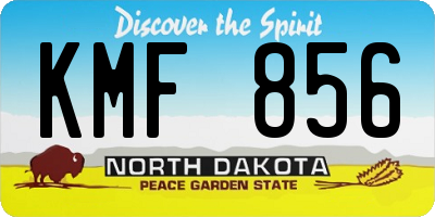ND license plate KMF856