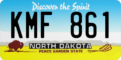 ND license plate KMF861