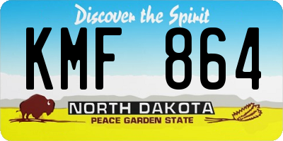ND license plate KMF864