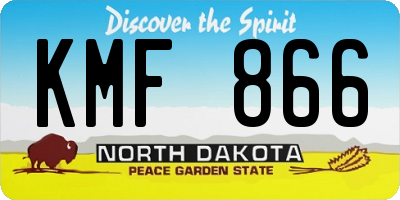 ND license plate KMF866