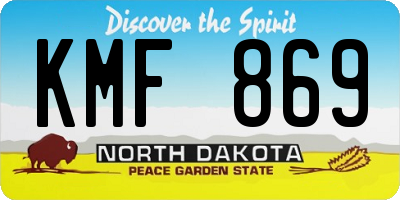 ND license plate KMF869