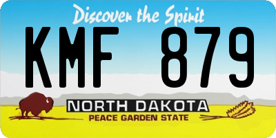 ND license plate KMF879