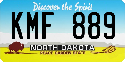 ND license plate KMF889