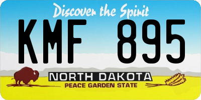 ND license plate KMF895