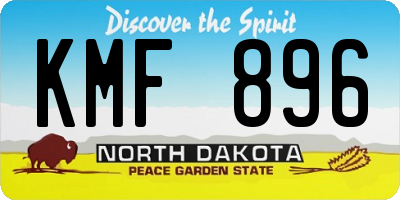 ND license plate KMF896
