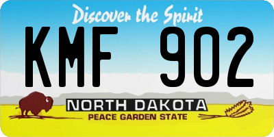 ND license plate KMF902