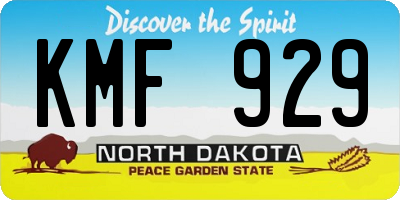 ND license plate KMF929