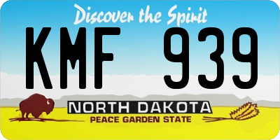 ND license plate KMF939