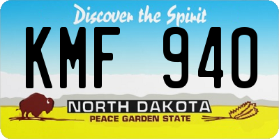 ND license plate KMF940