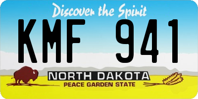 ND license plate KMF941