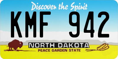 ND license plate KMF942