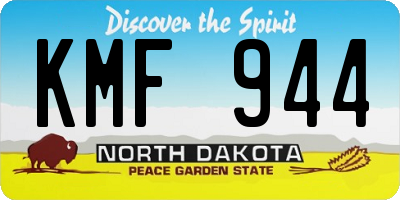 ND license plate KMF944