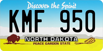 ND license plate KMF950